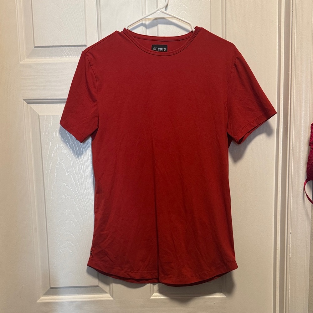 Cuts Trim Red Men's T-Shirt